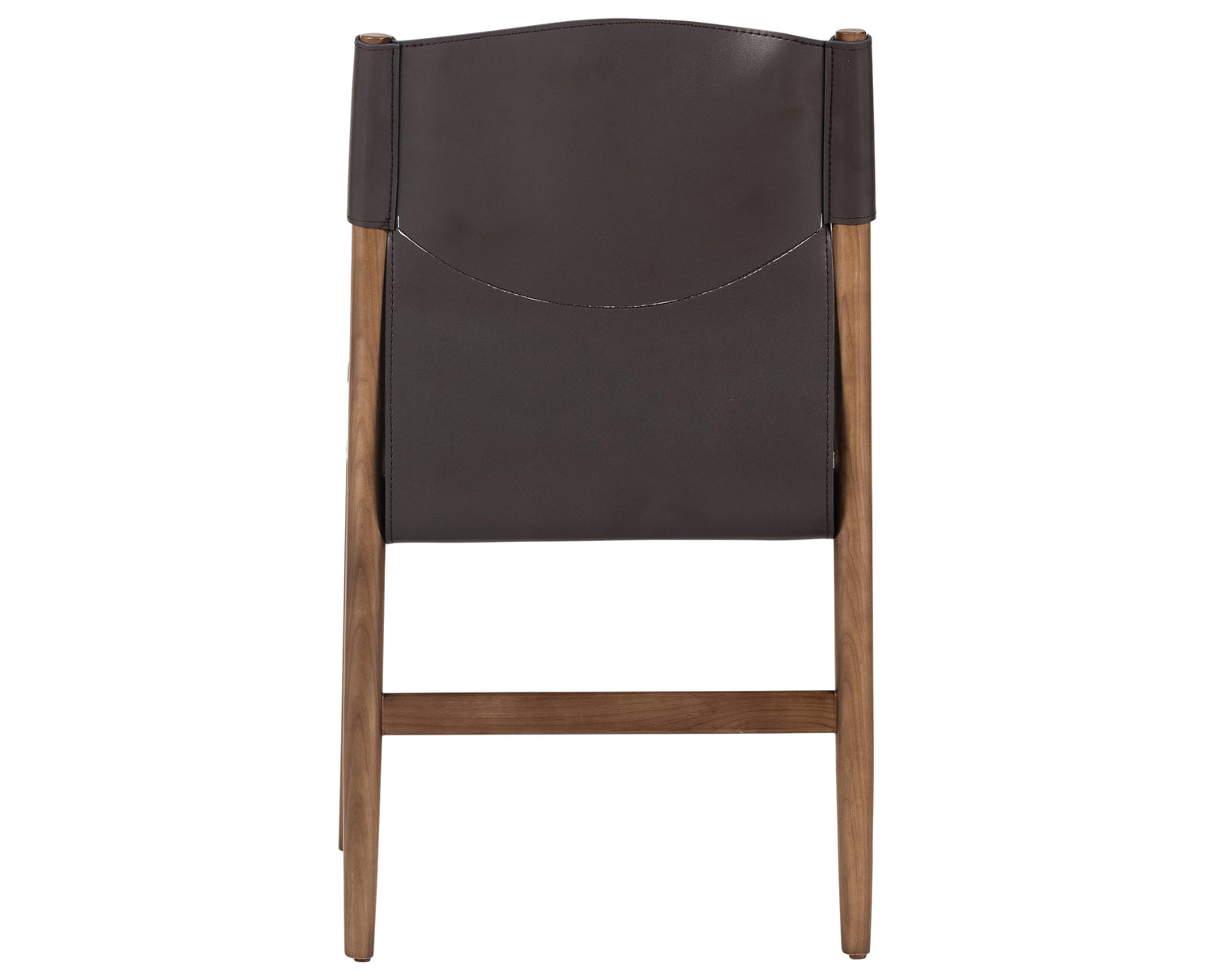 Espresso Leather & Cardiff Cream Fabric with Umber Ash | Lulu Armless Dining Chair | Valley Ridge Furniture