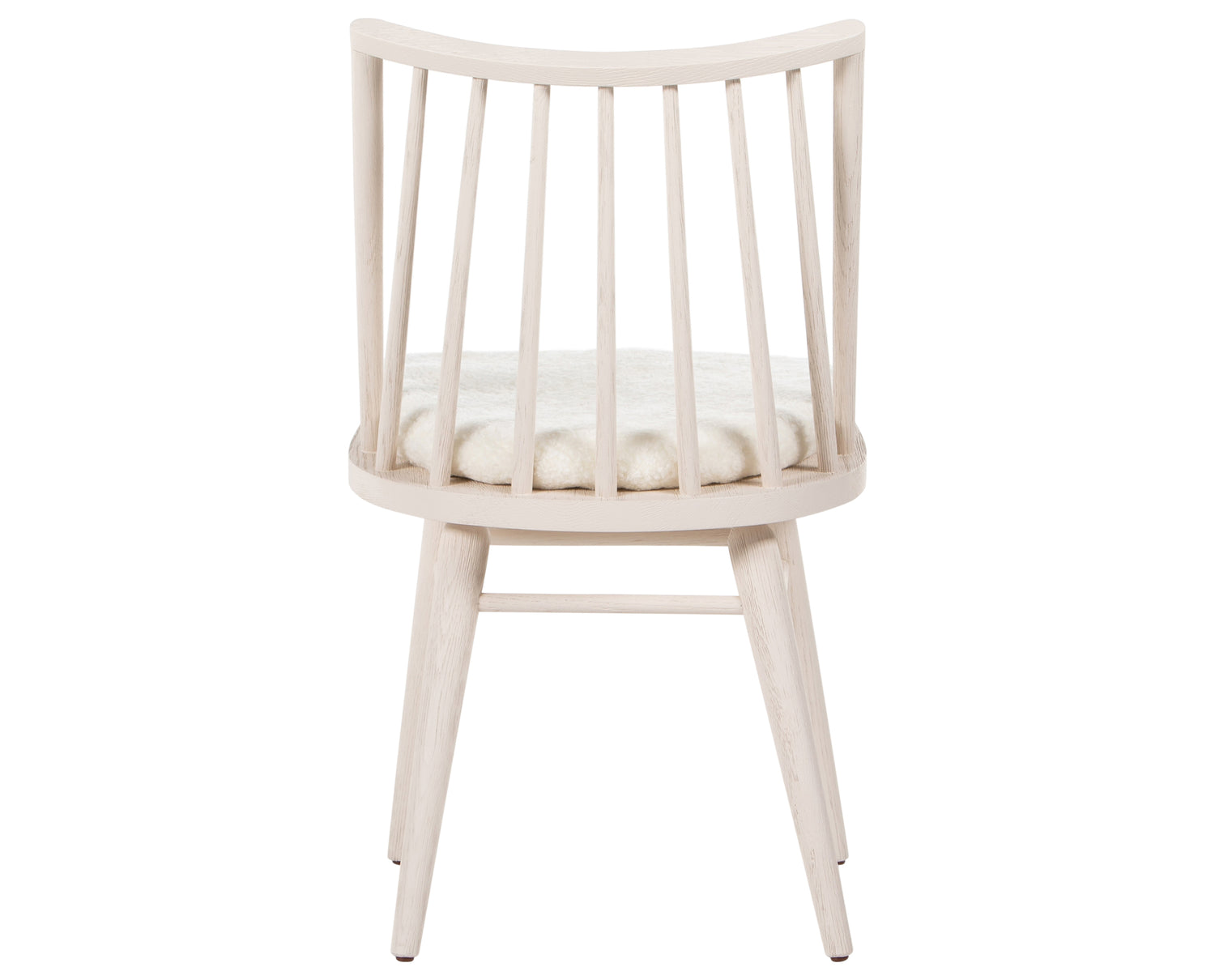 Off White Oak & Cream Shorn Sheepskin with Ivory Backing Fabric | Lewis Windsor Chair | Valley Ridge Furniture