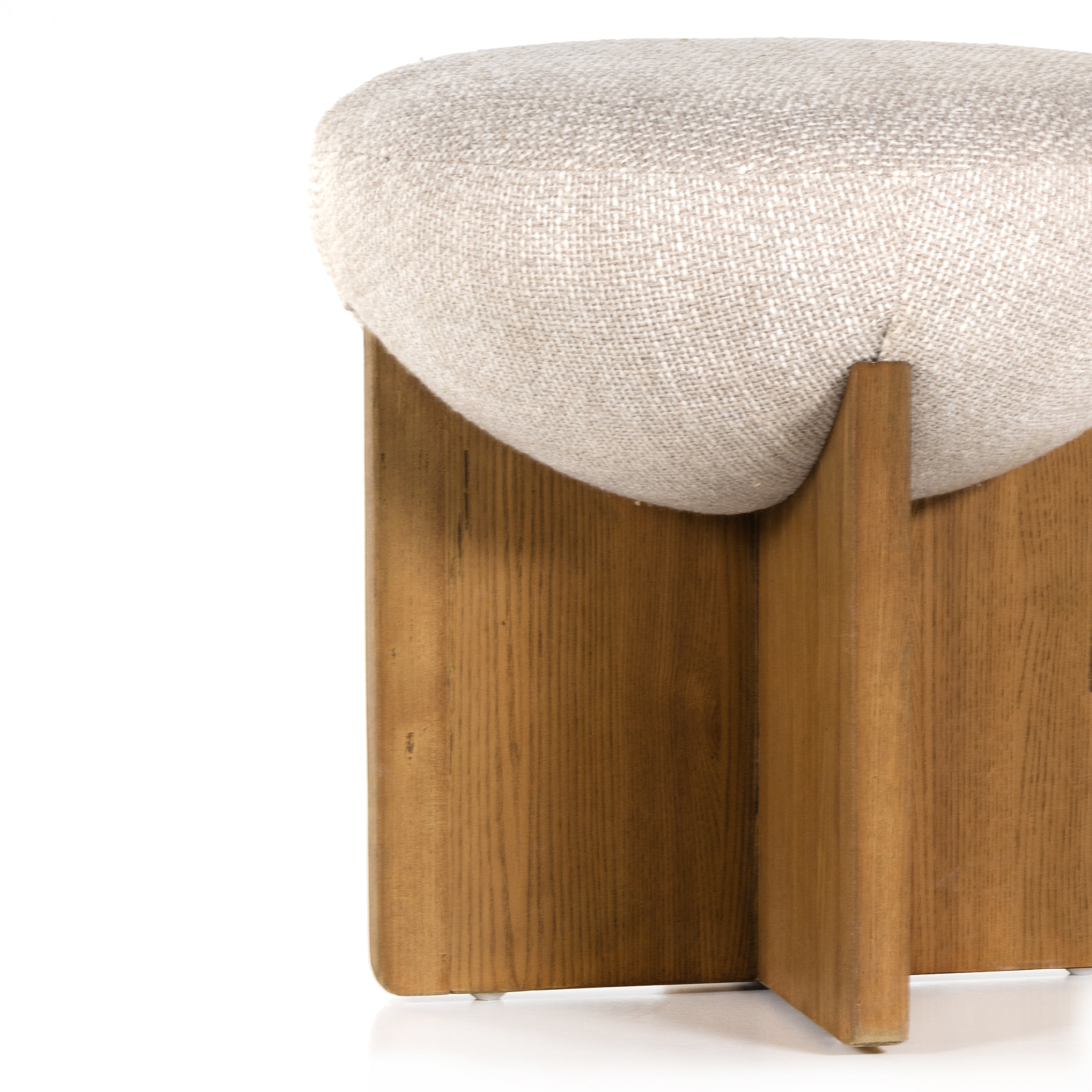 Gibson Wheat Fabric with Toasted Ash | Dax Small Ottoman | Valley Ridge Furniture