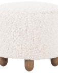 Andes Natural Fabric with Distressed Natural Parawood | Aniston Ottoman | Valley Ridge Furniture