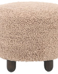 Andes Toast Fabric with Burnt Birch Parawood | Aniston Ottoman | Valley Ridge Furniture