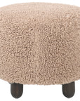 Andes Toast Fabric with Burnt Birch Parawood | Aniston Ottoman | Valley Ridge Furniture