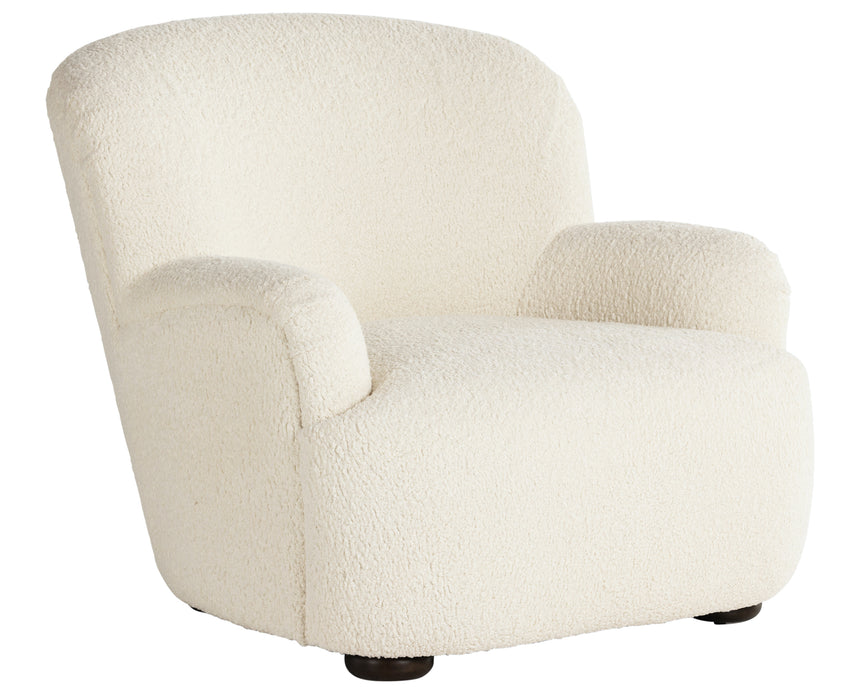 Sheepskin Natural Fabric with Almond Parawood | Kadon Chair | Valley Ridge Furniture