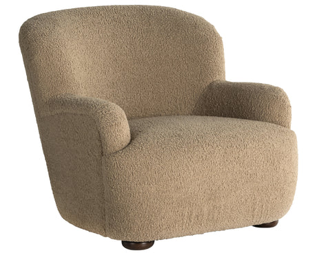 Sheepskin Camel Fabric with Almond Parawood | Kadon Chair | Valley Ridge Furniture
