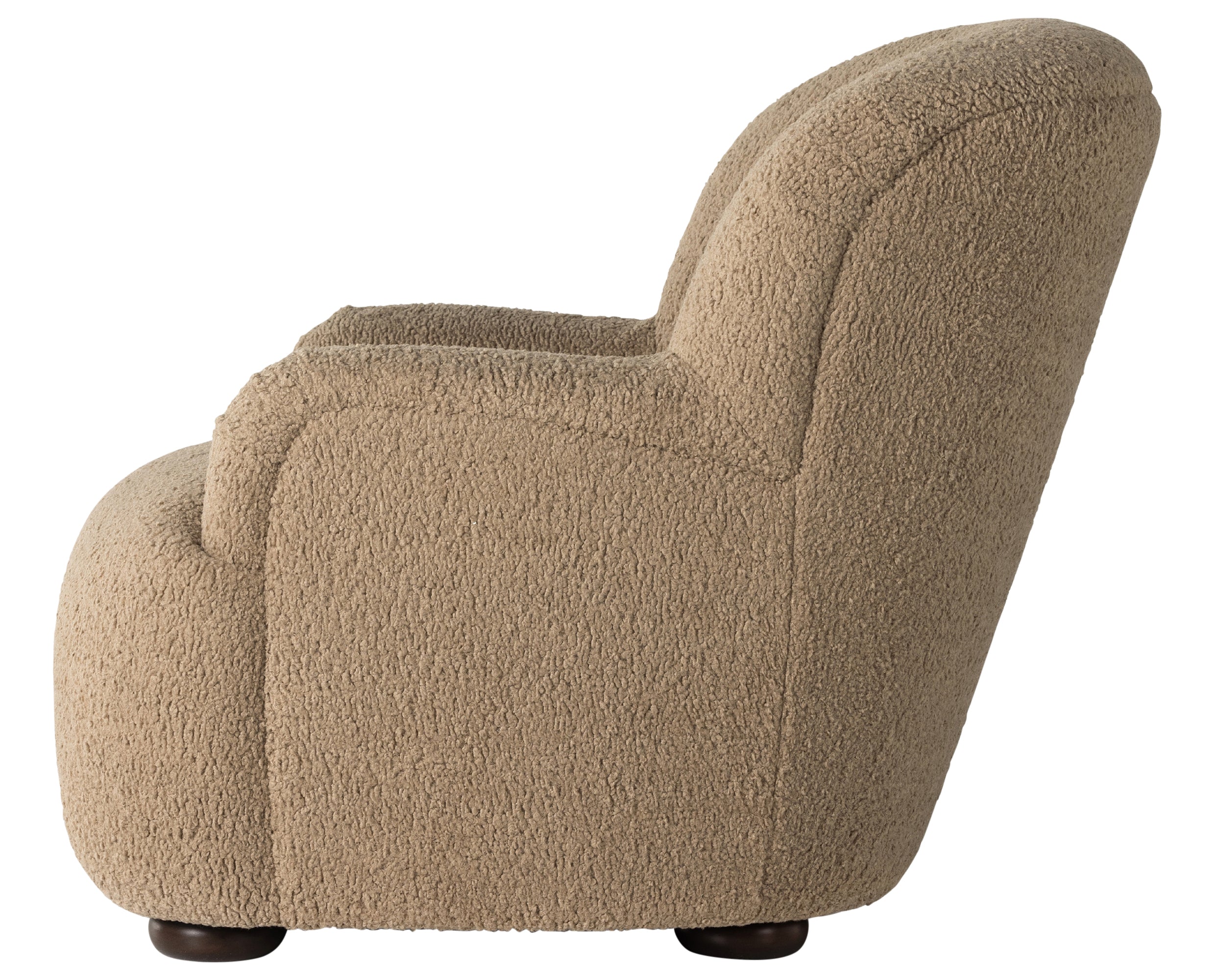 Sheepskin Camel Fabric with Almond Parawood | Kadon Chair | Valley Ridge Furniture
