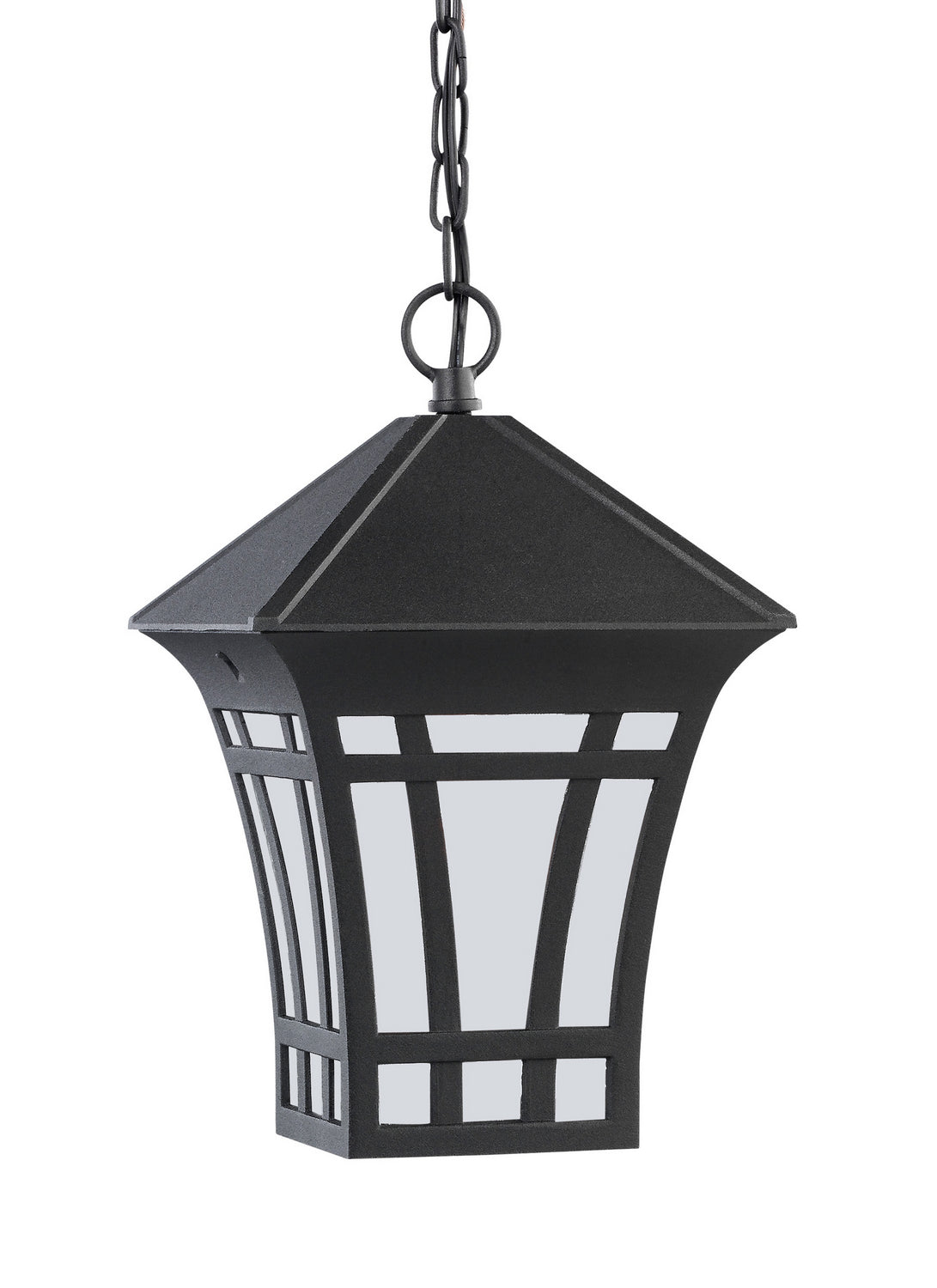 Herrington 12" Hanging Lantern — Etched / White Inside
