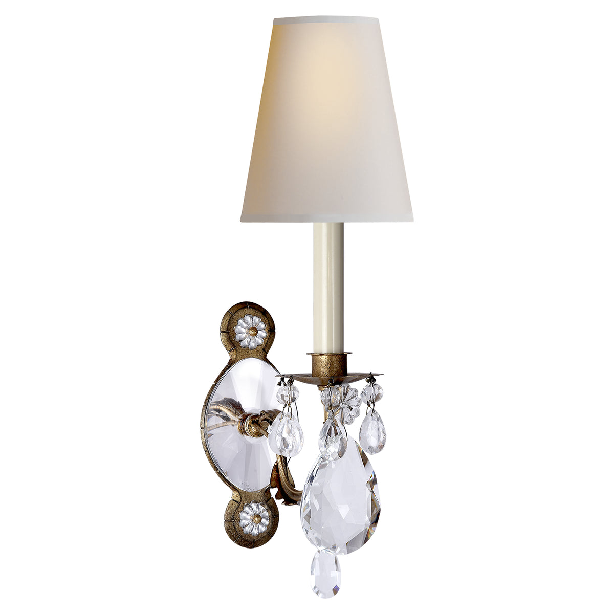 Yves Crystal Single Arm Sconce