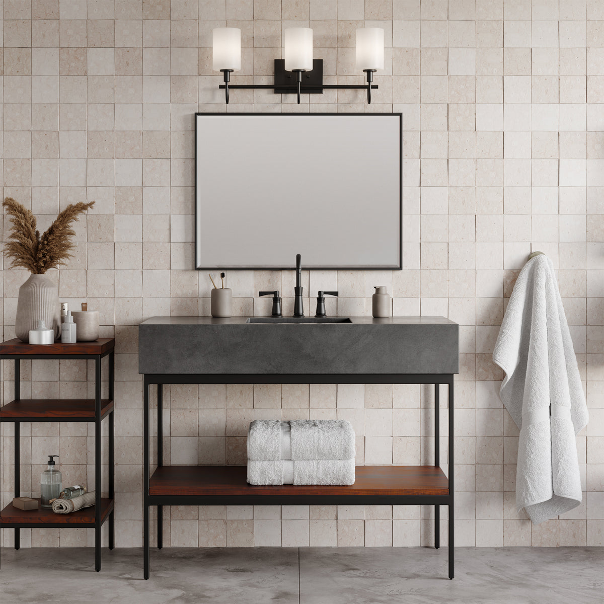 Oak Moore 3-Light Bath Sconce — 75 W