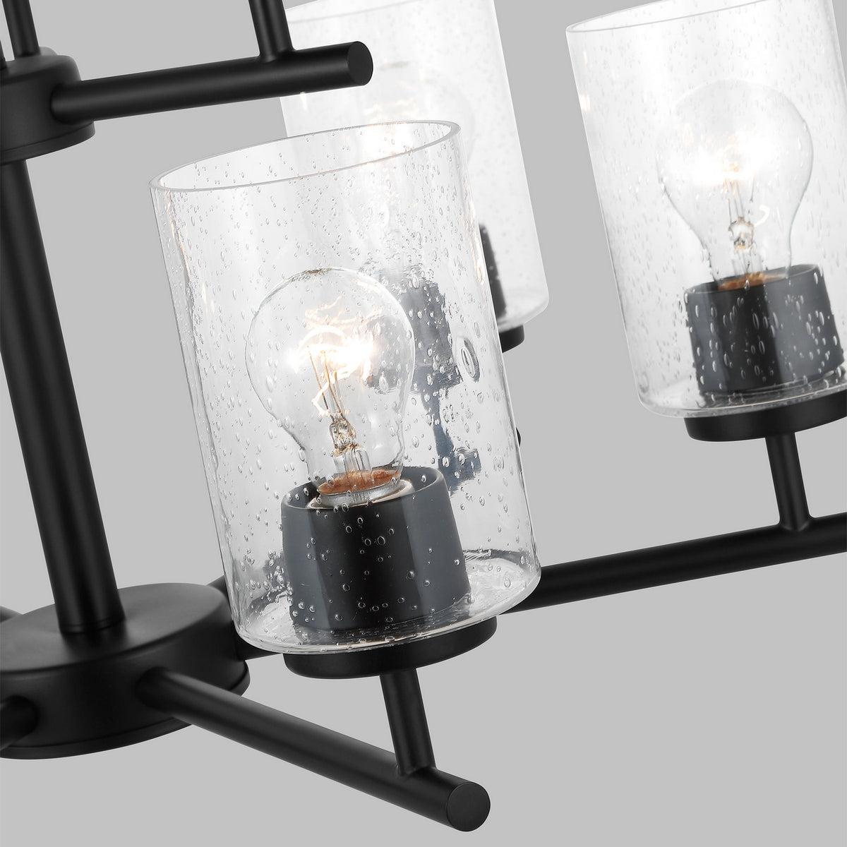 Oslo Nine Light Chandelier — Clear Seeded