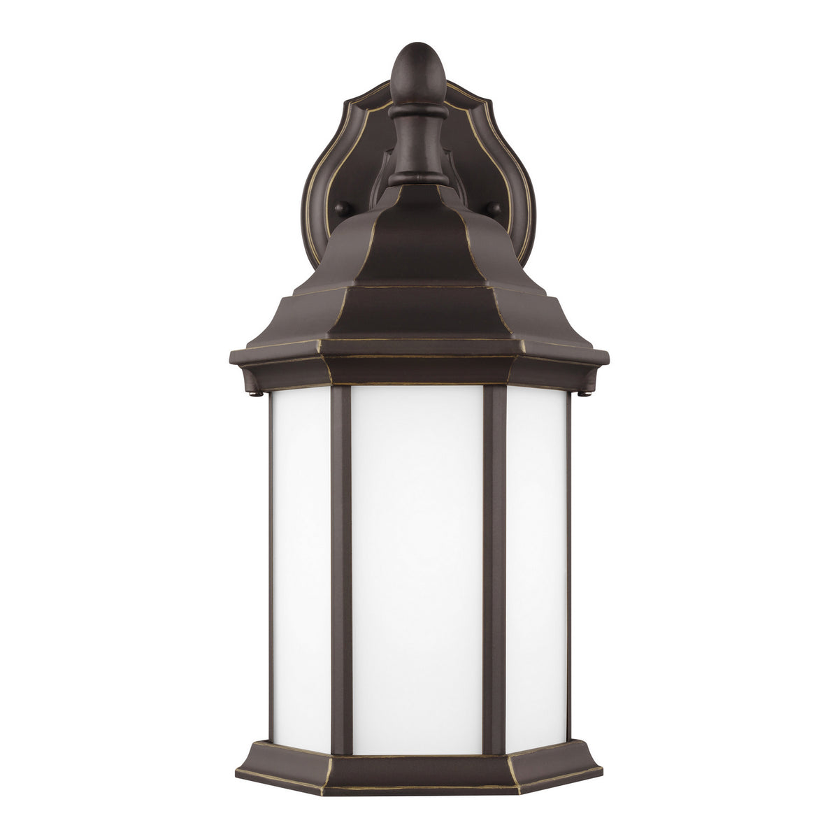 Sevier 12.5" Down Lantern — Satin Etched