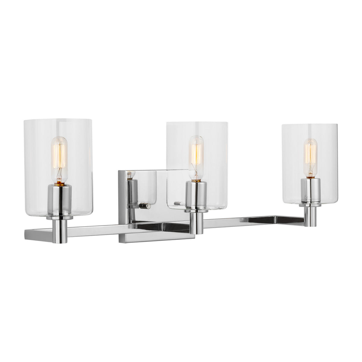 LED Bath Wall Sconce — W: 24.63" × H: 7.75" × D: 6.38"
