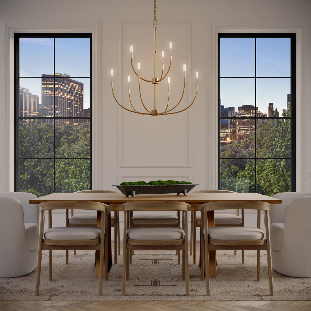Nine Light Chandelier — 34.00", 40 W