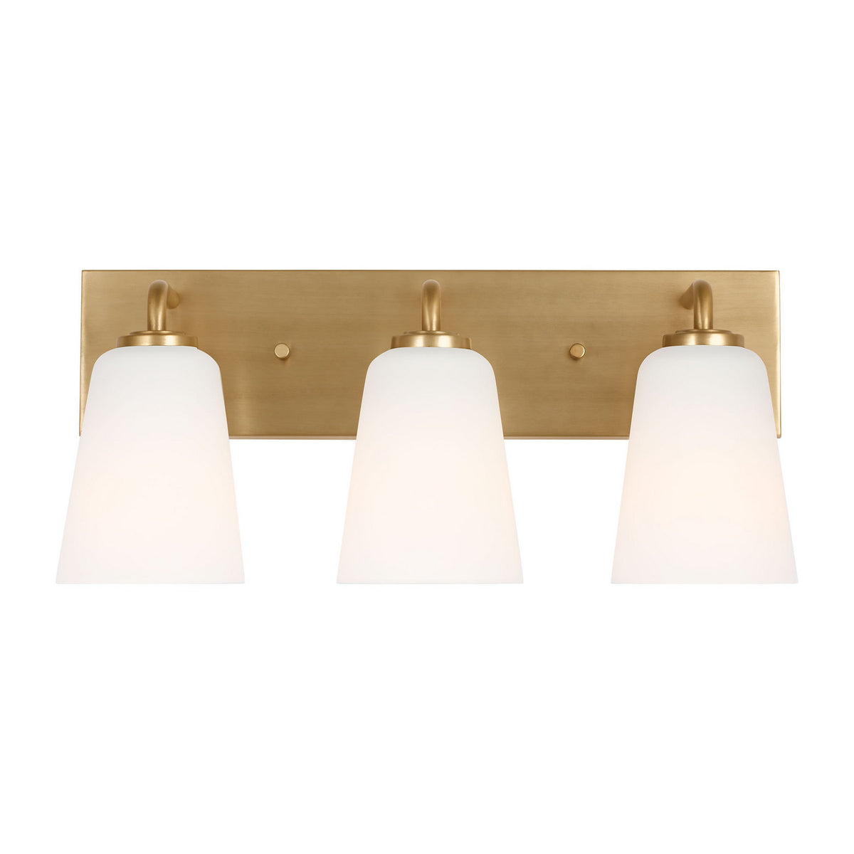 Miles Three Light Bath — Etched white glass
