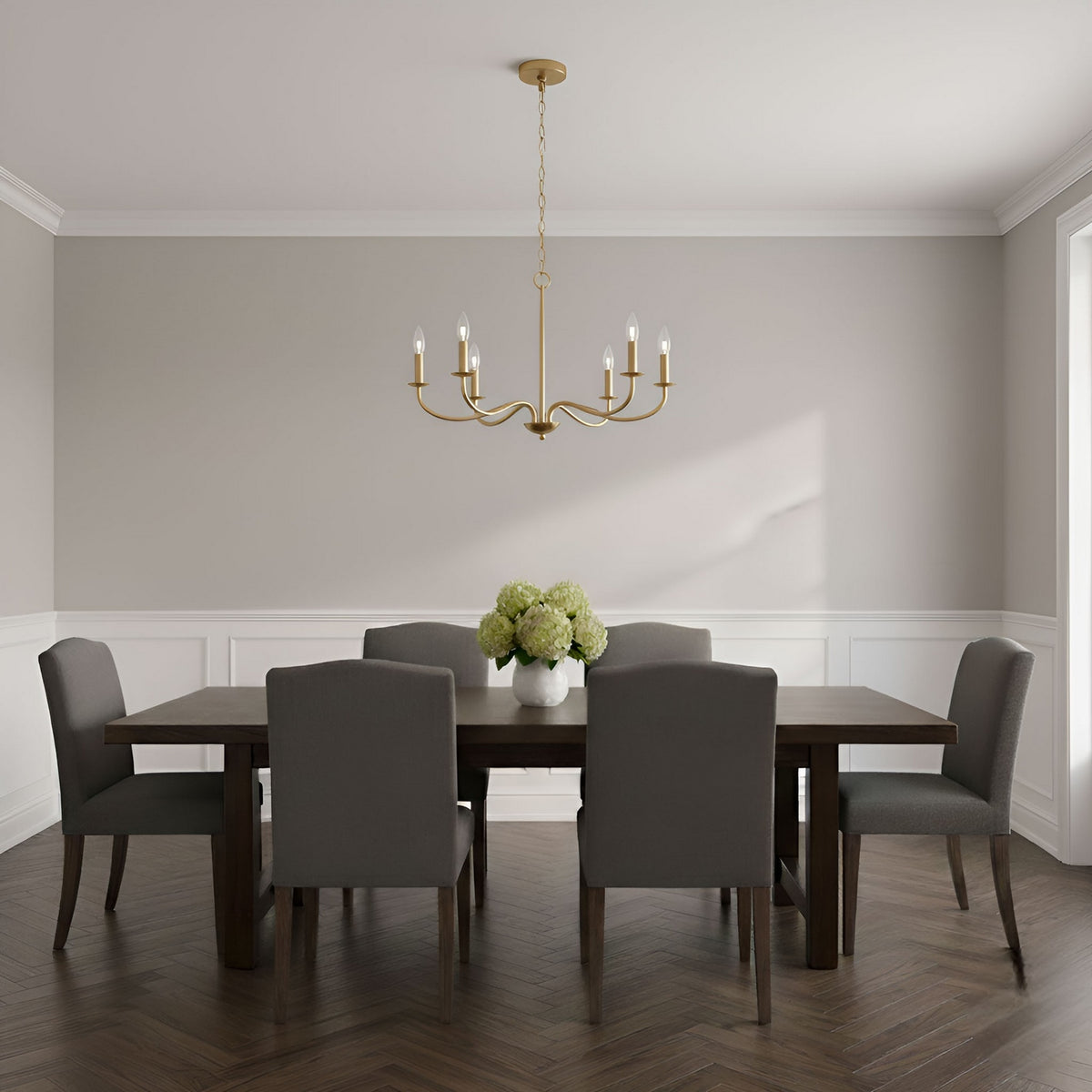 Abells Five Light Chandelier