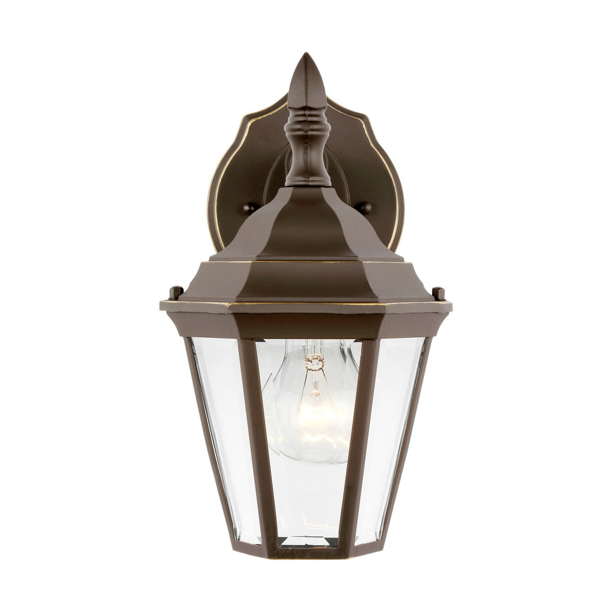 Bakersville Flat 11" Lantern — Clear Beveled