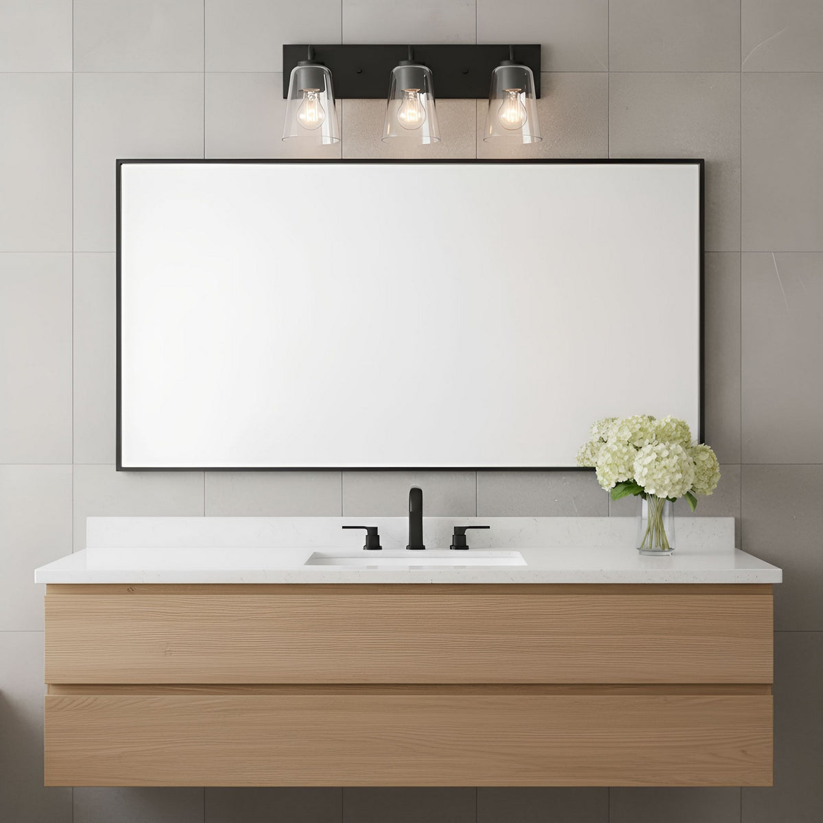 Miles Three Light Bath — Clear