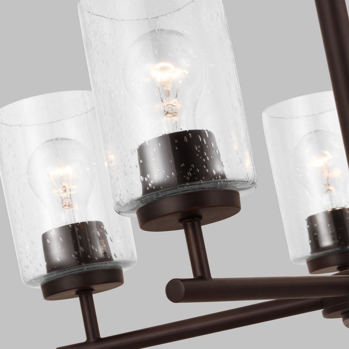 Oslo Five Light Chandelier — Clear Seeded