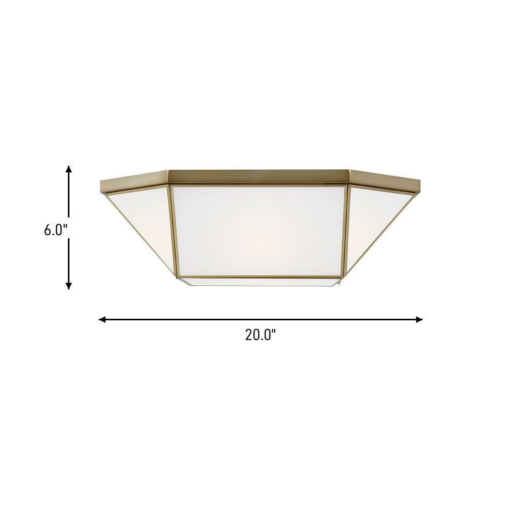 Four Light Flush Mount — 6.00", 60 W