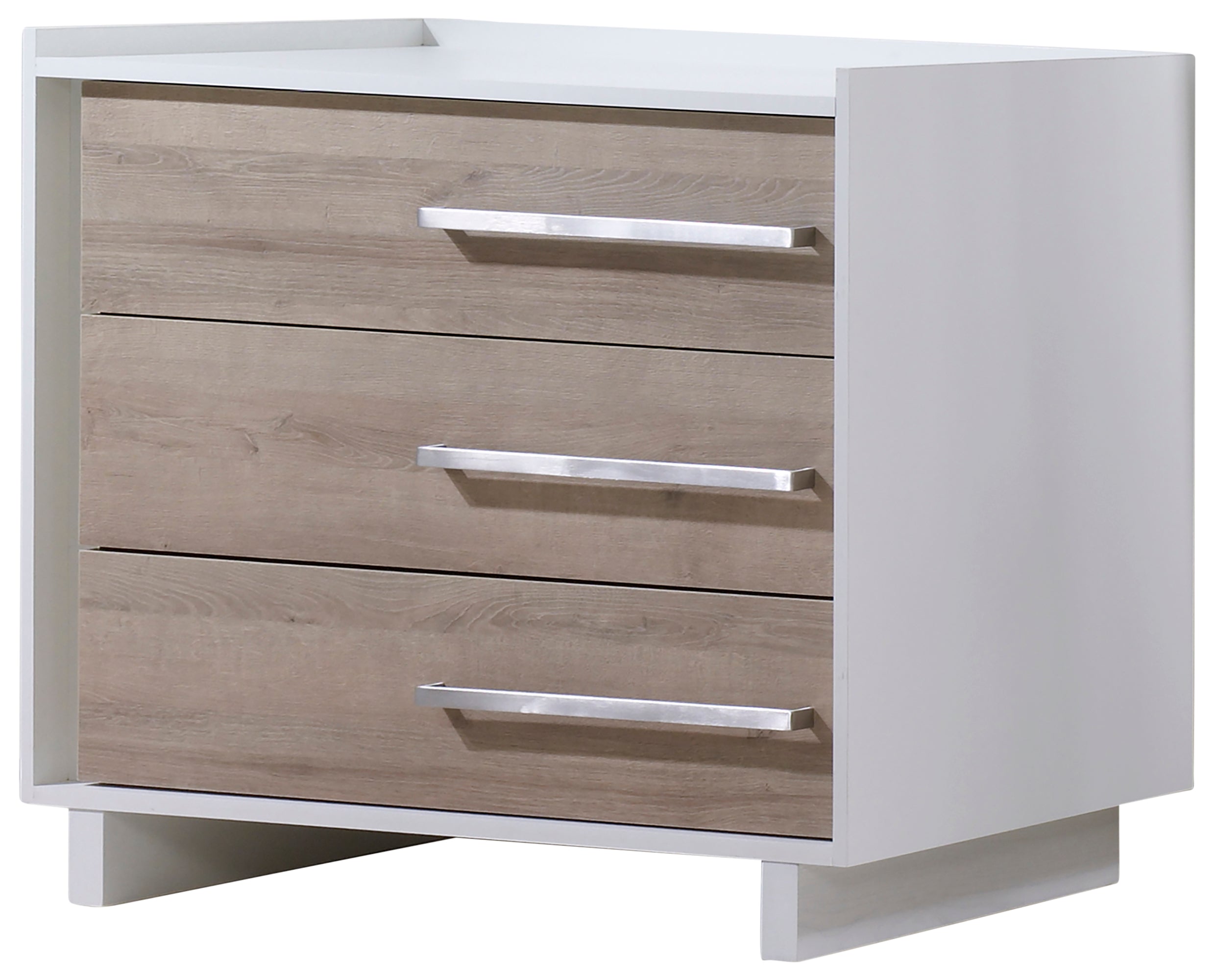 White Laminate &amp; Natural Laminate with White Wood | Urban Crib &amp; Dresser Set | Valley Ridge Furniture