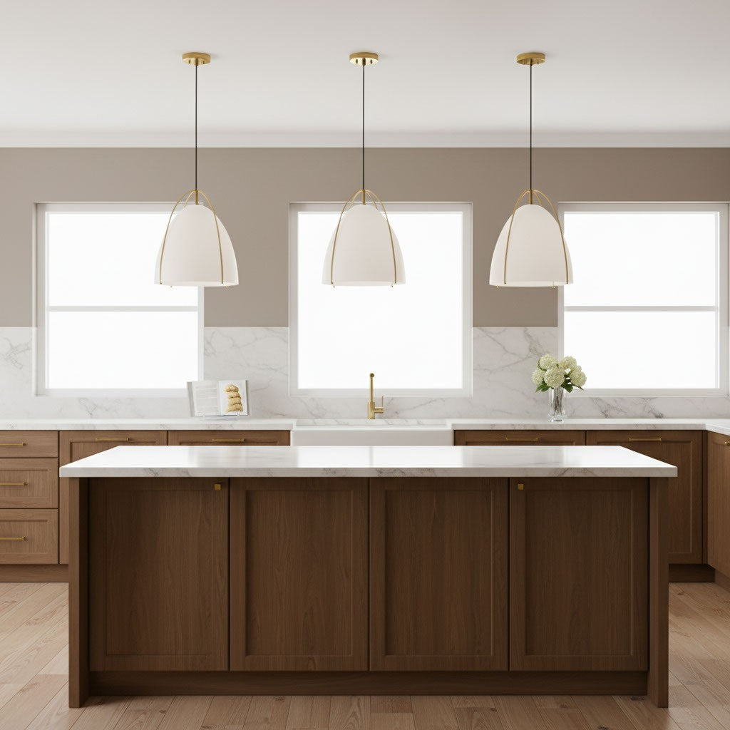 Norman Medium Pendant — Matte White, 75 W