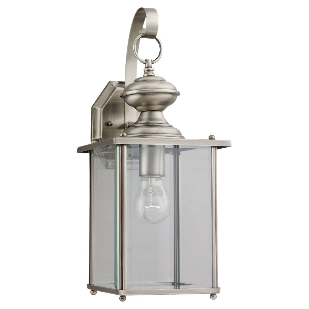 Jamestowne One Light Outdoor Wall Lantern — 17.00", Clear Beveled