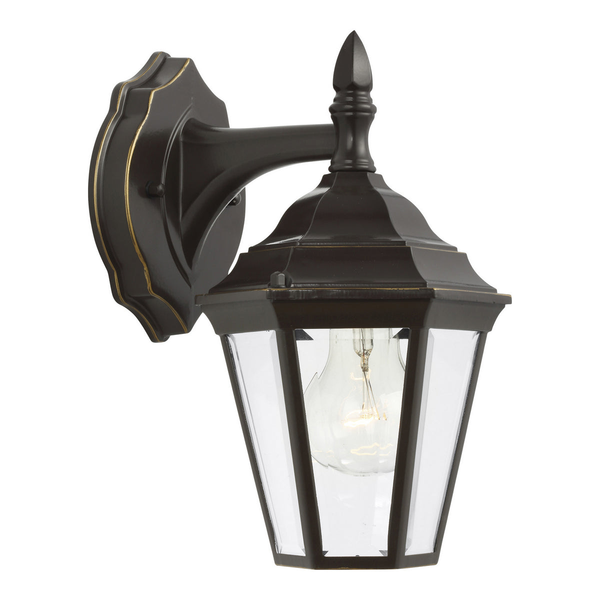 Bakersville Flat 11" Lantern — Clear Beveled