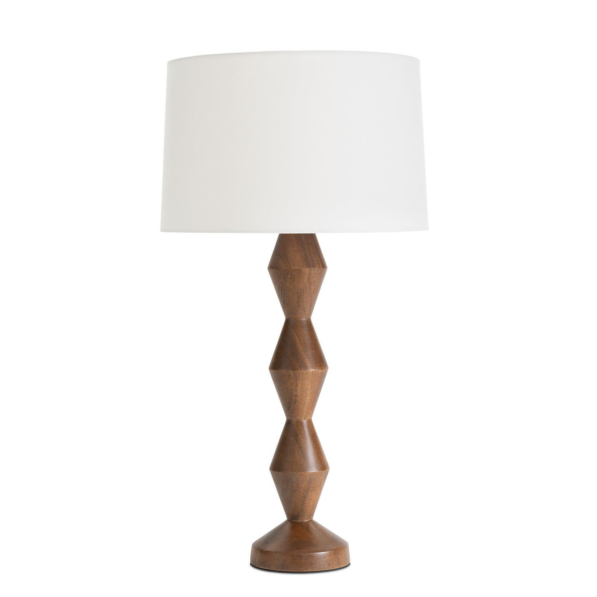Crew Walnut Buffet Lamp (Natural Linen Shade)