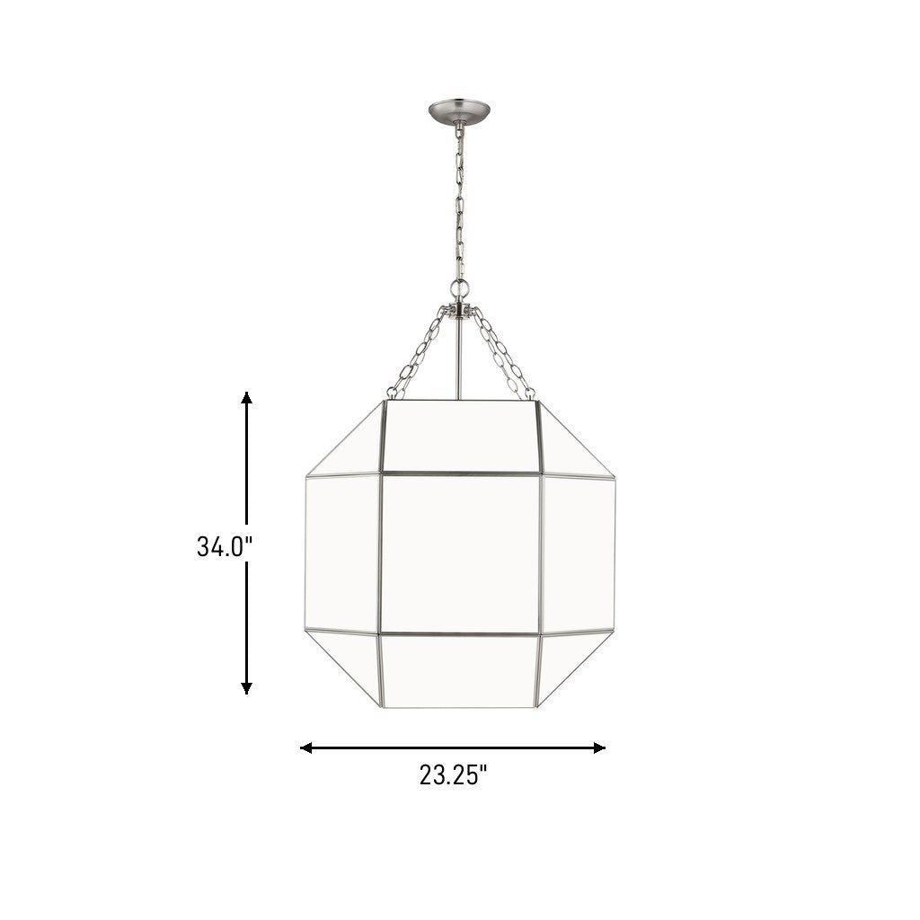 Morrison Large Lantern — Smooth White, 60 W