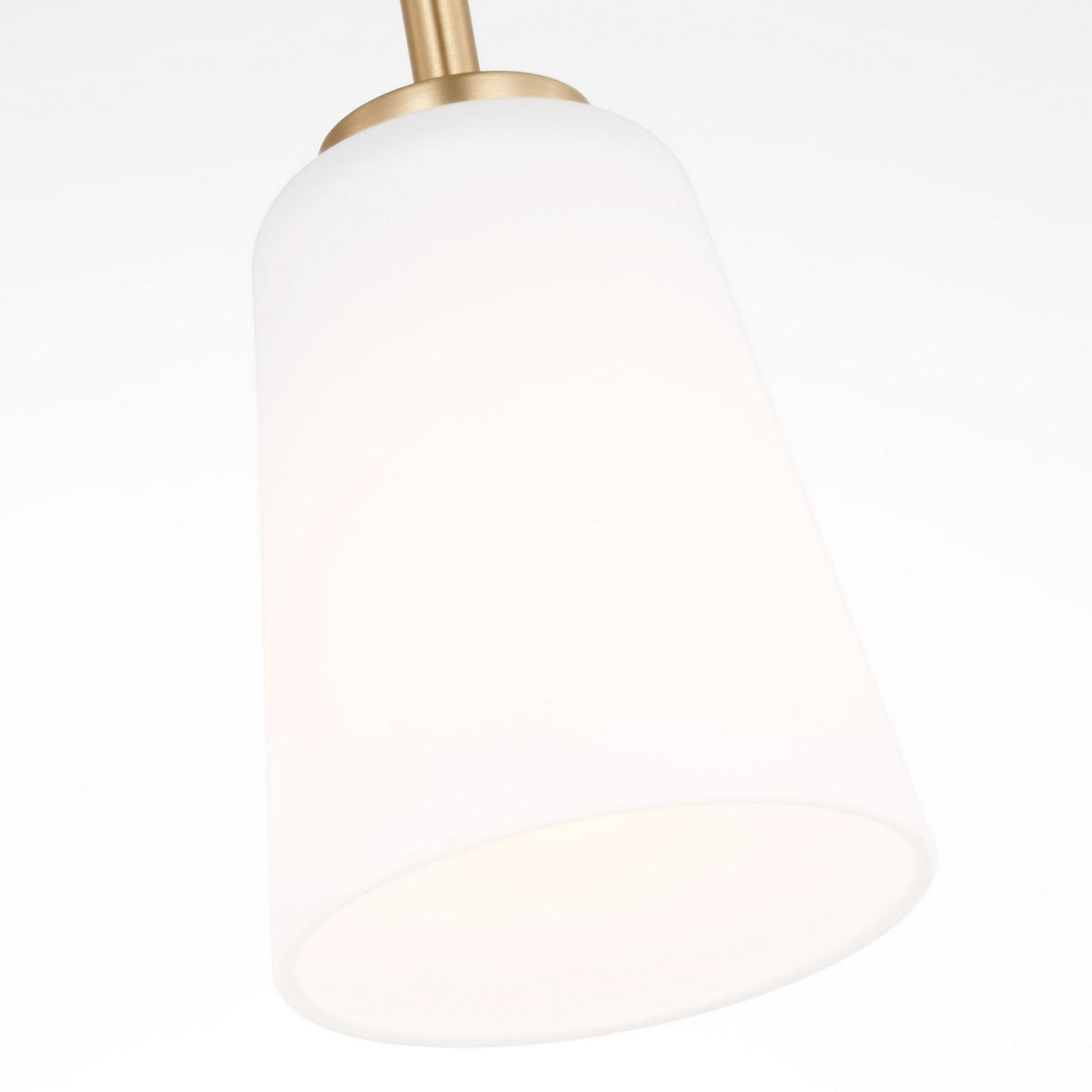 Miles One Light Pendant — Etched white glass