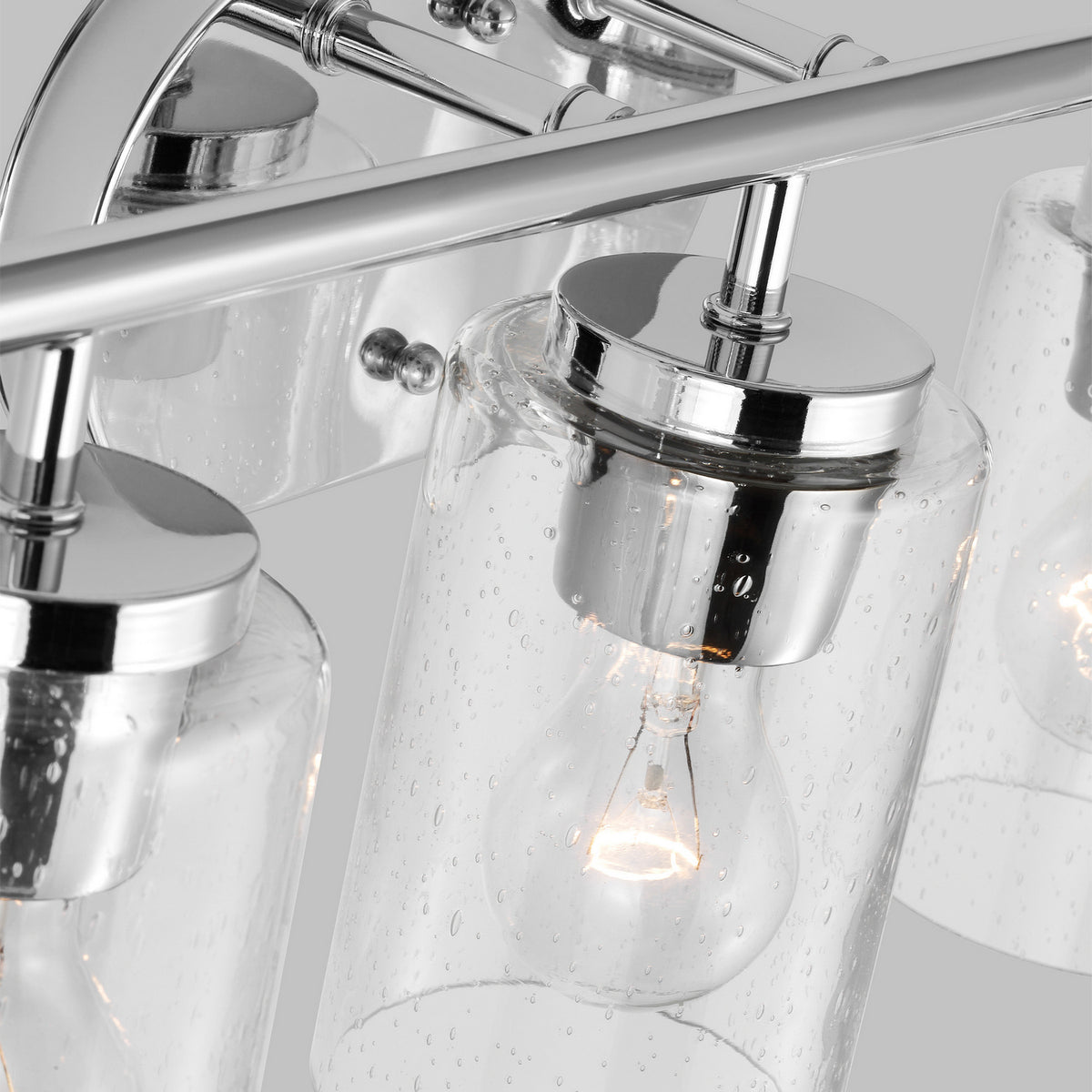 Oslo 3-Light Bath Sconce — Clear Seeded