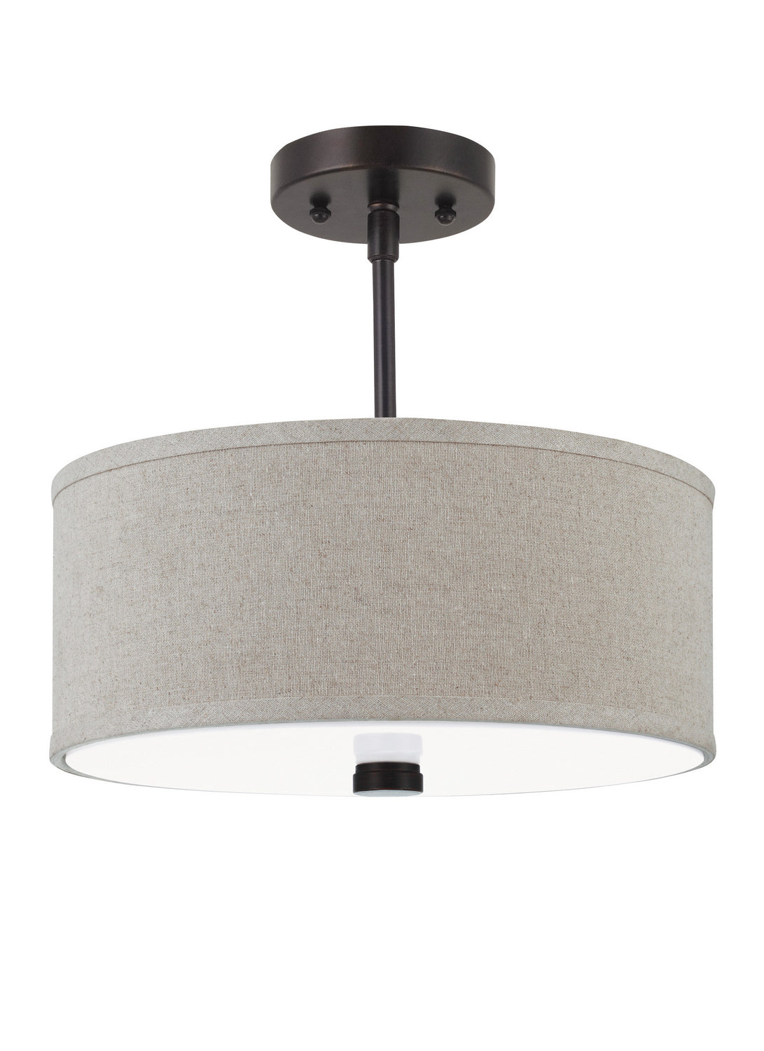 Two Light Semi-Flush Convertible Pendant
