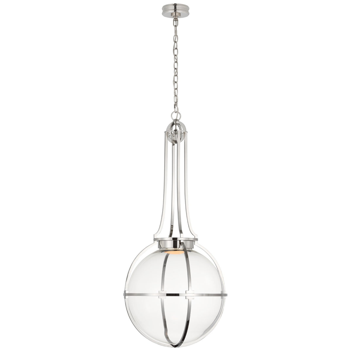 Gracie Large Captured Globe Pendant with Clear Glass