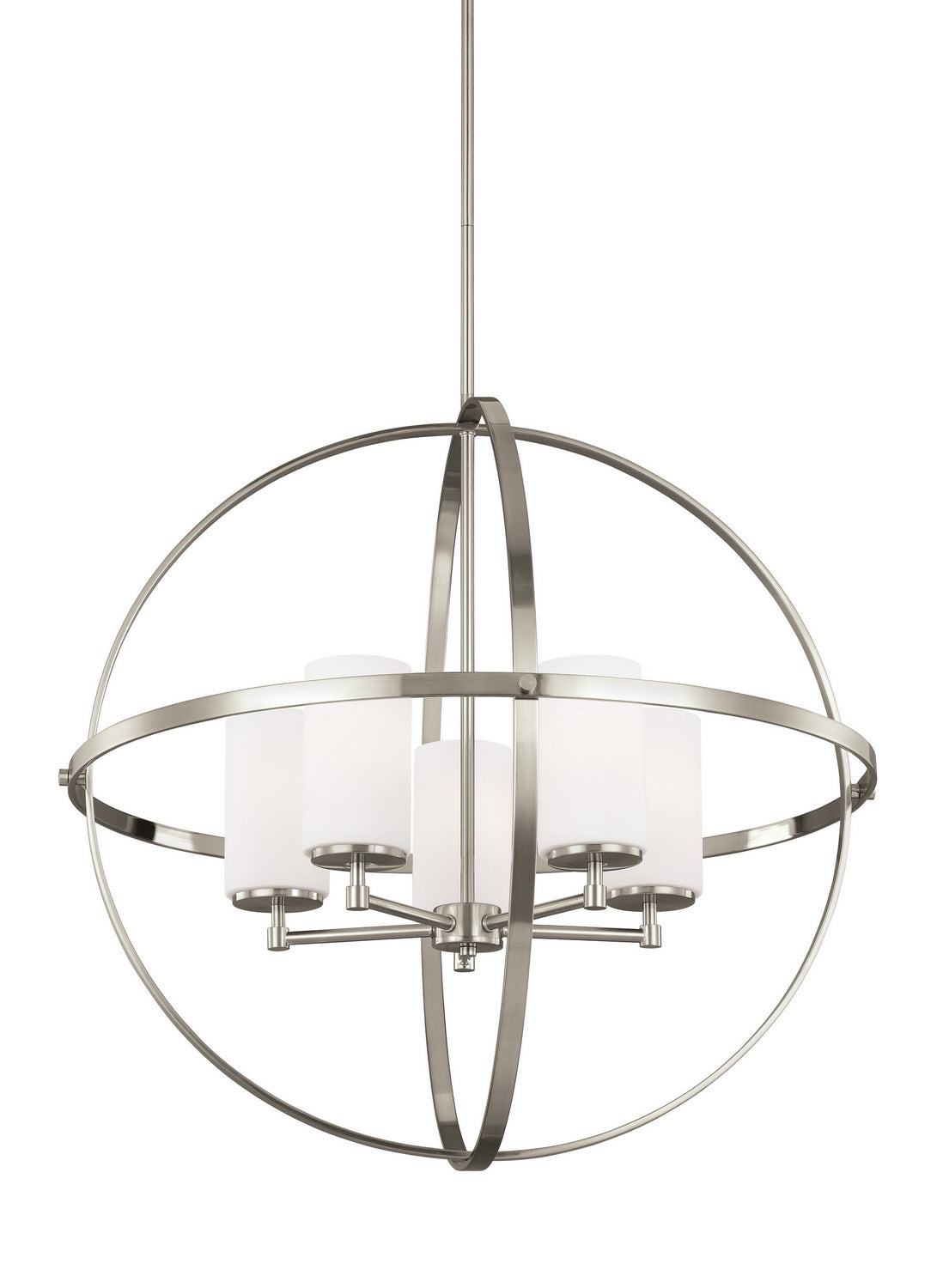 Alturas 5-Light Chandelier — Etched / White Inside