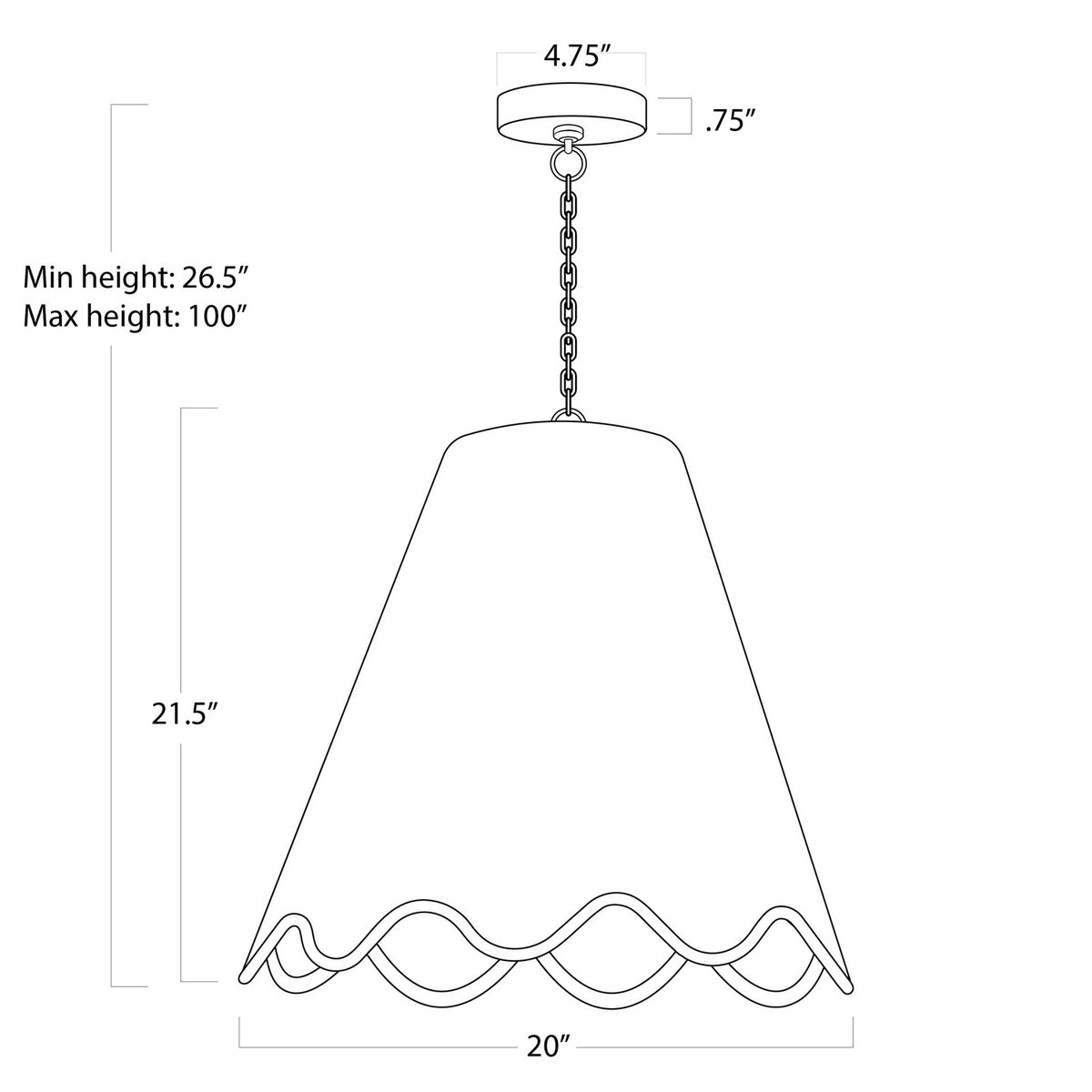 Summer One Light Pendant — 26.50"