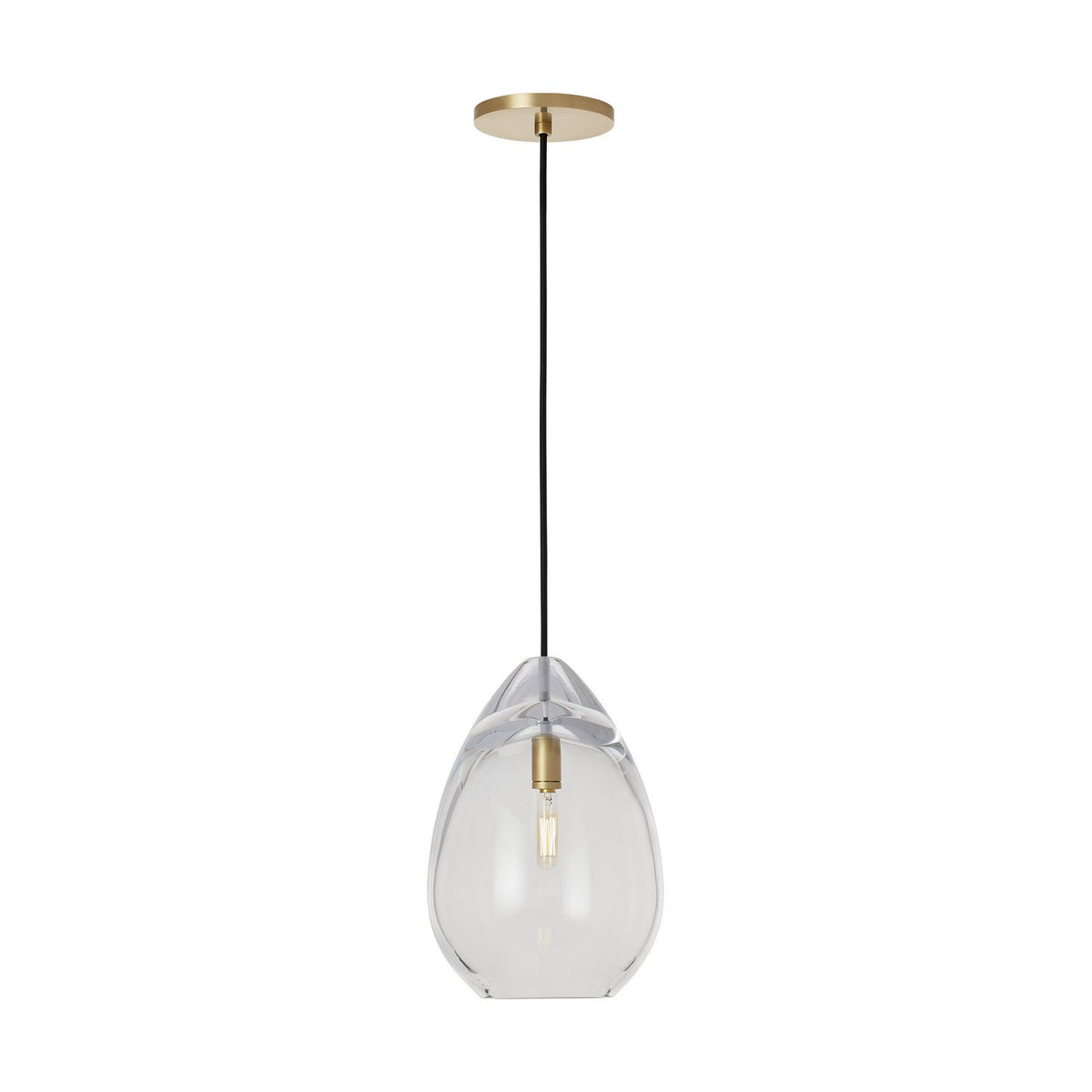 Alina One Light Pendant — 12.00", Clear