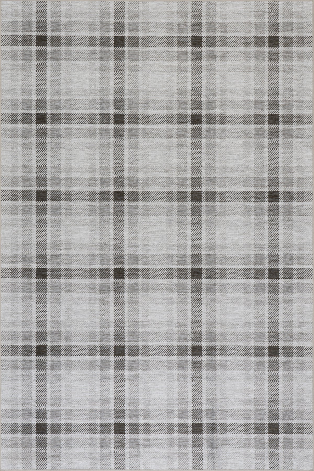 Andri Modern Plaid Machine Washable Rug