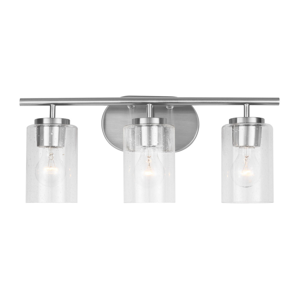 Oslo 3-Light Bath Sconce — Clear Seeded
