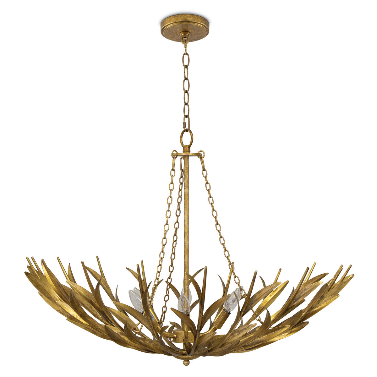 River Reed Six Light Chandelier — 27.25"