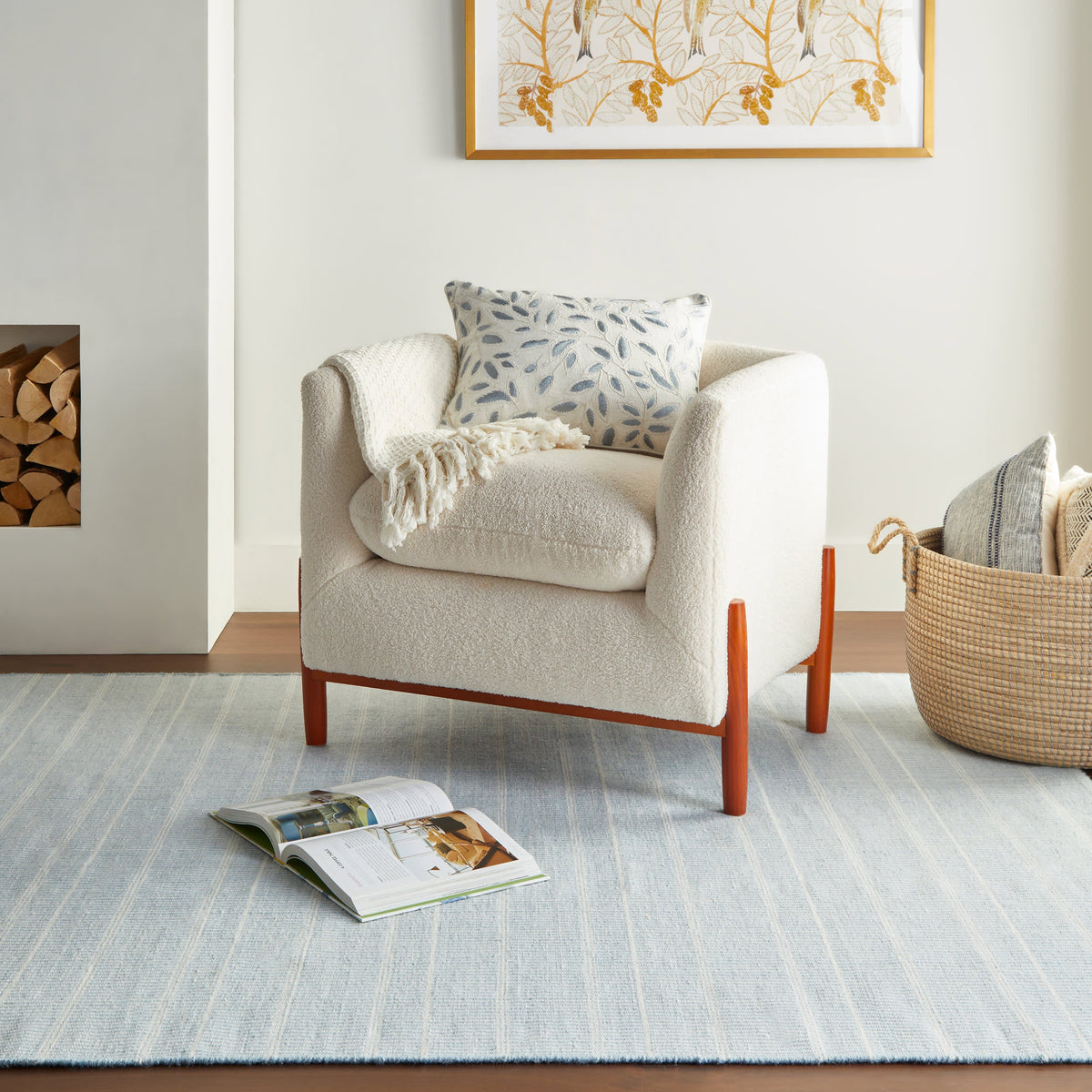 Dash & Albert Samson Handwoven Indoor/Outdoor Rug in Swedish Blue, photo 4