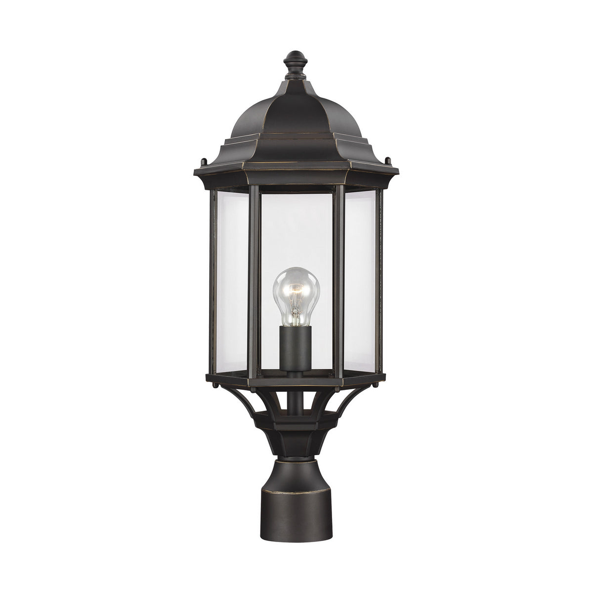 Sevier 22" Post Lantern — Clear