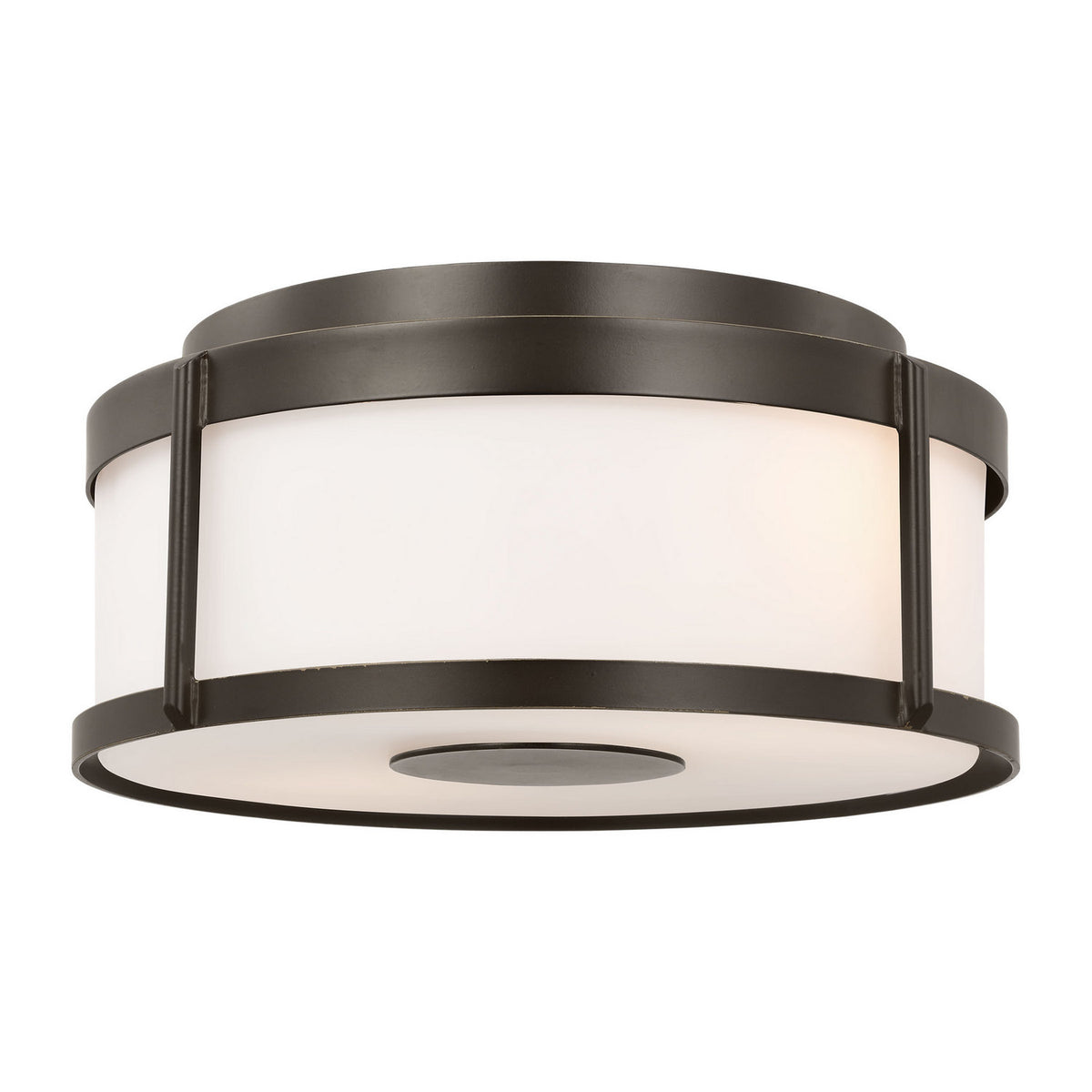 Luning Two Light Flush Mount — Opal Etched