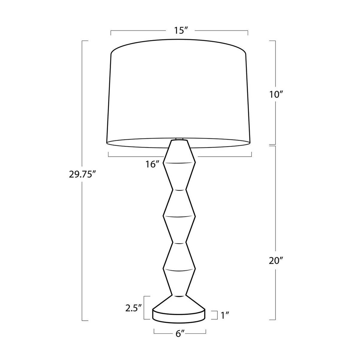 Crew Walnut Buffet Lamp (Natural Linen Shade)