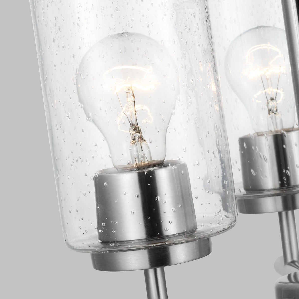 Oslo Three Light Chandelier — Clear Seeded