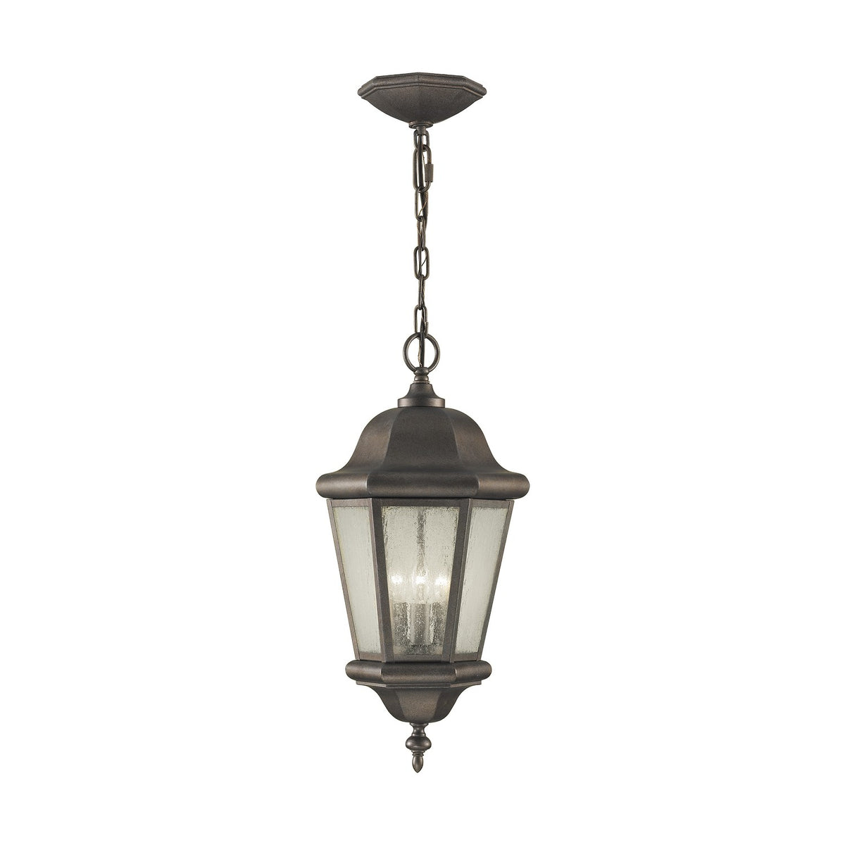 Three Light Outdoor Pendant — 21.00"