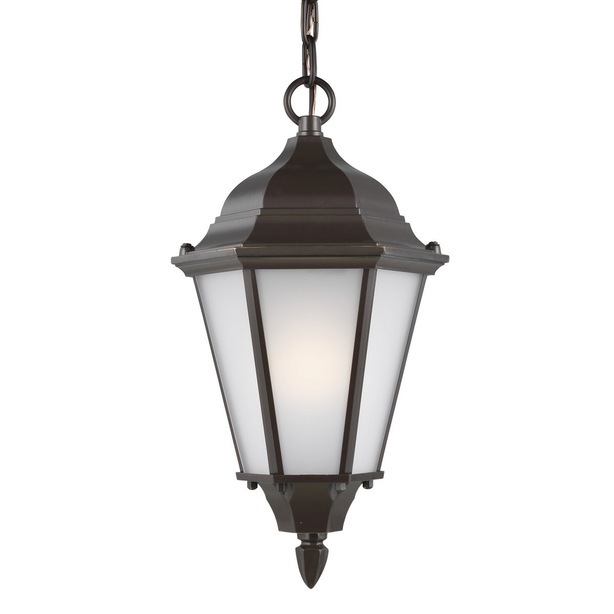 Bakersville Flat 14.5" Hanging Lantern — Satin Etched