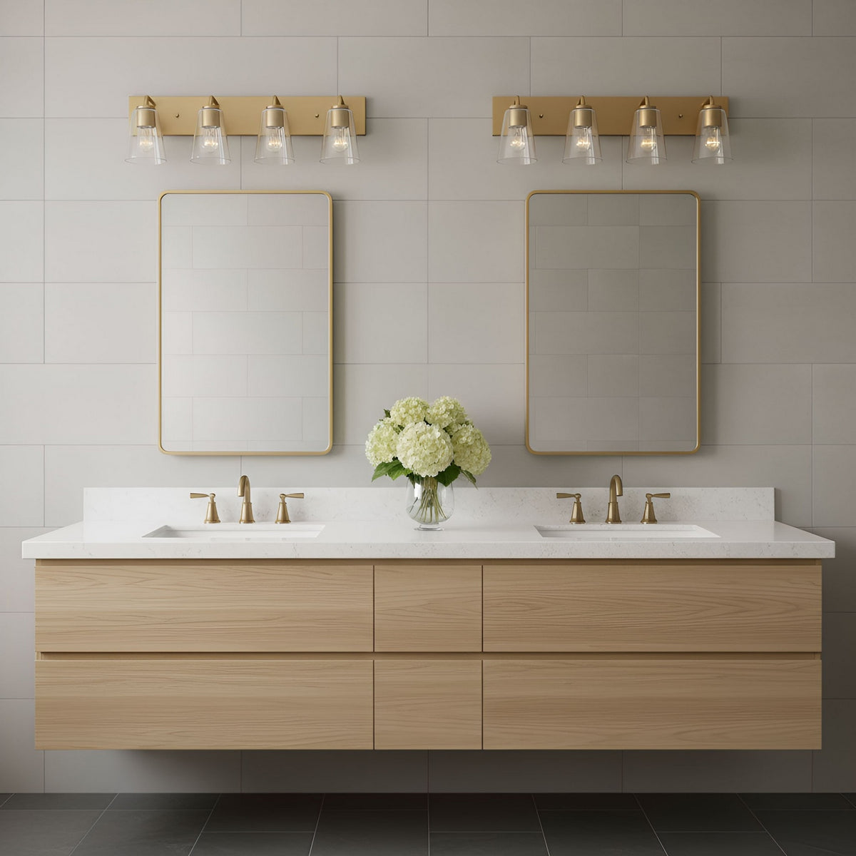 Miles Four Light Bath — Clear