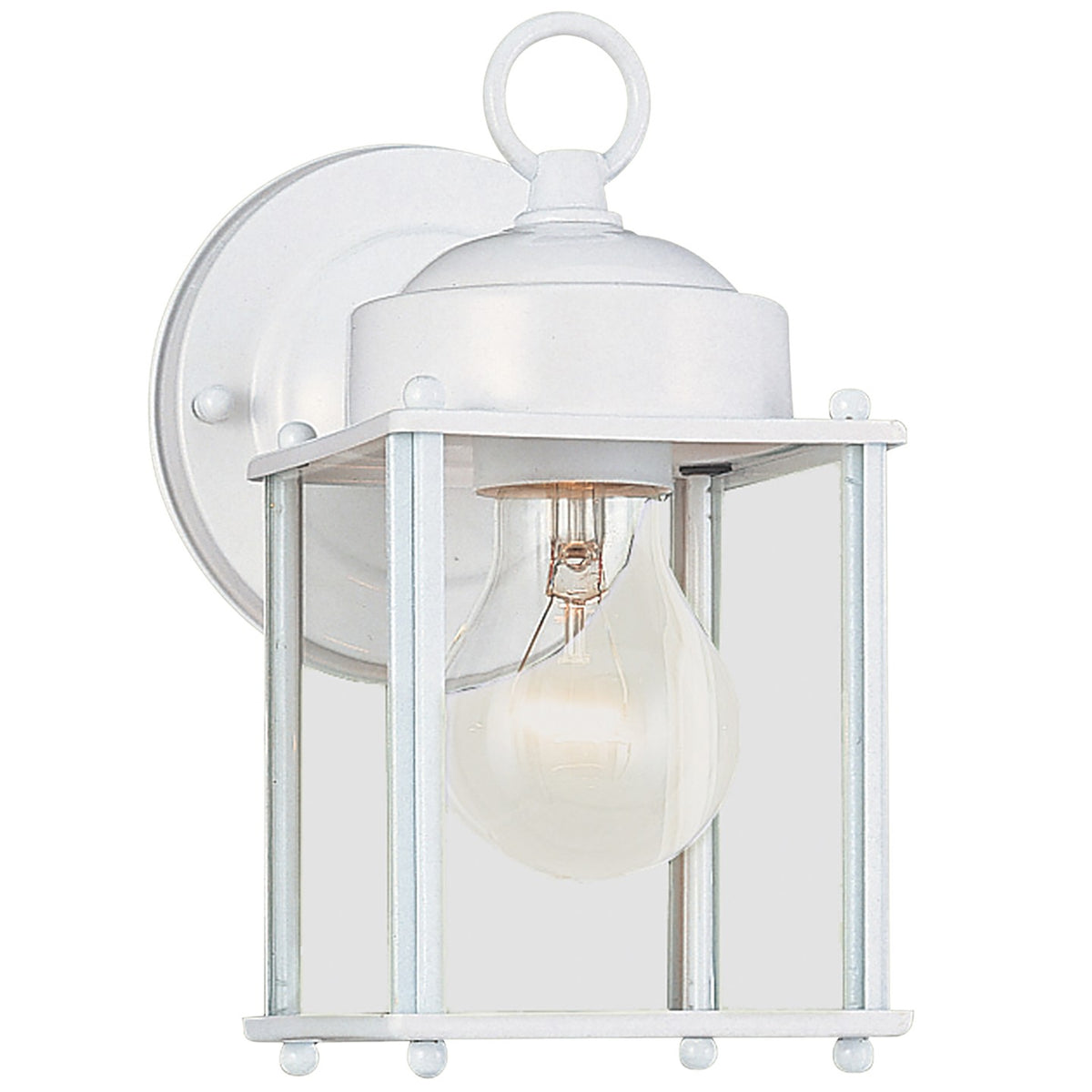 New Castle Small Outdoor Wall Lantern — Clear