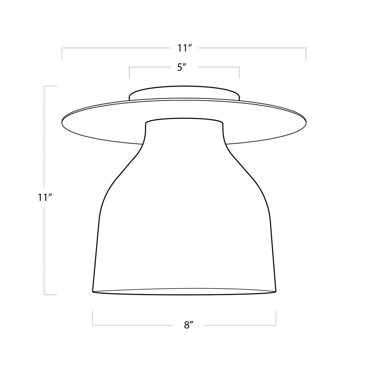 Mixer One Light Flush Mount