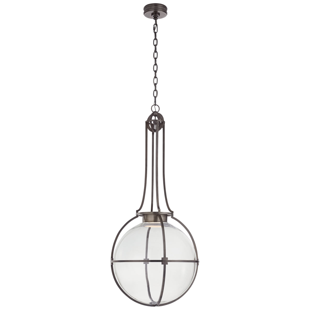 Gracie Large Captured Globe Pendant with Clear Glass