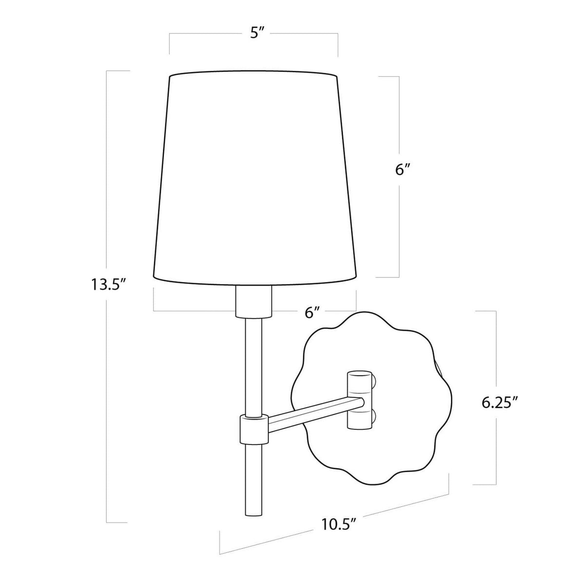 Mia One Light Wall Sconce
